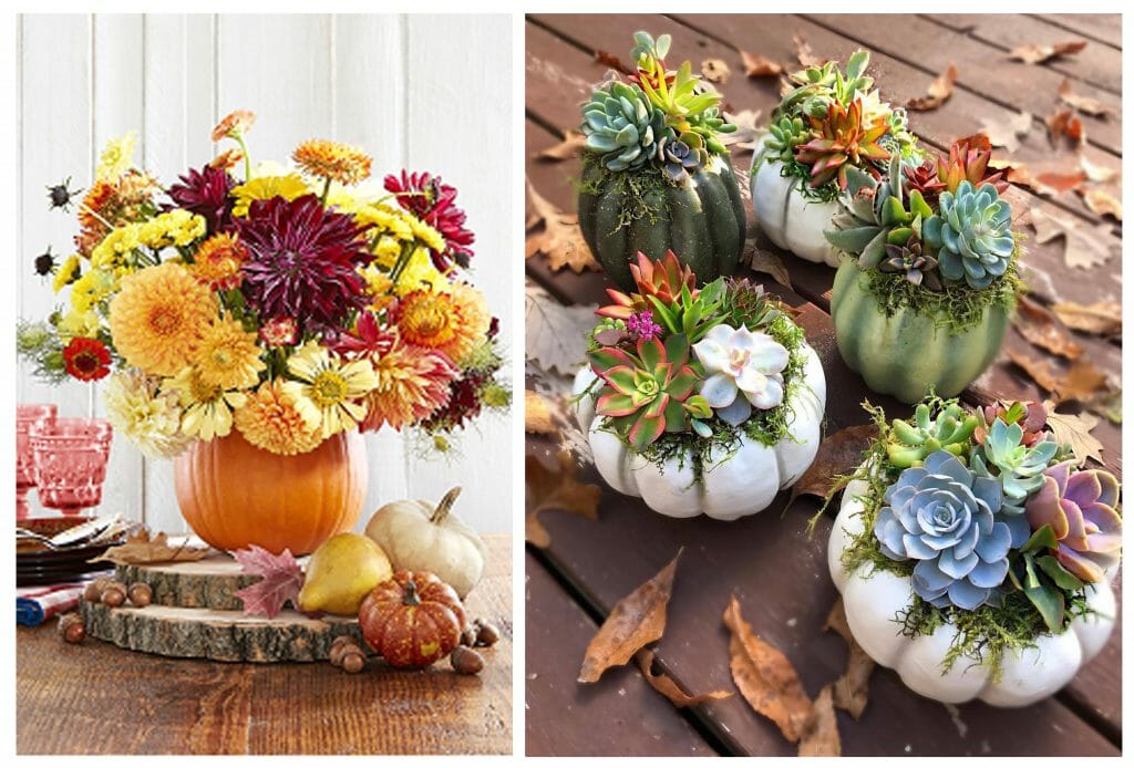 fall table decorations pumpkin vase