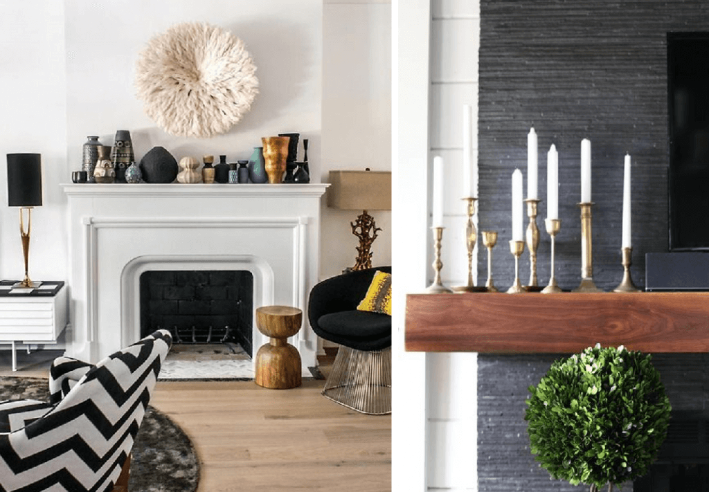 how to decorate a modern mantel collection