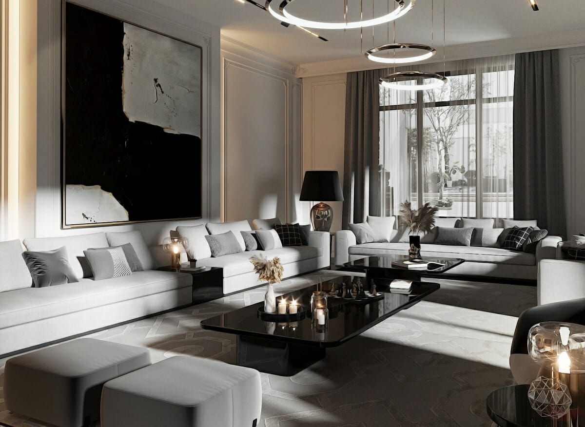 Luxury living room ideas in an interior design by Nathali I