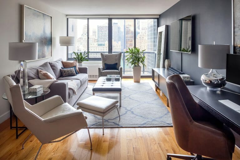 Before & After: Modern Bachelor Pad Design - Decorilla Online Interior ...