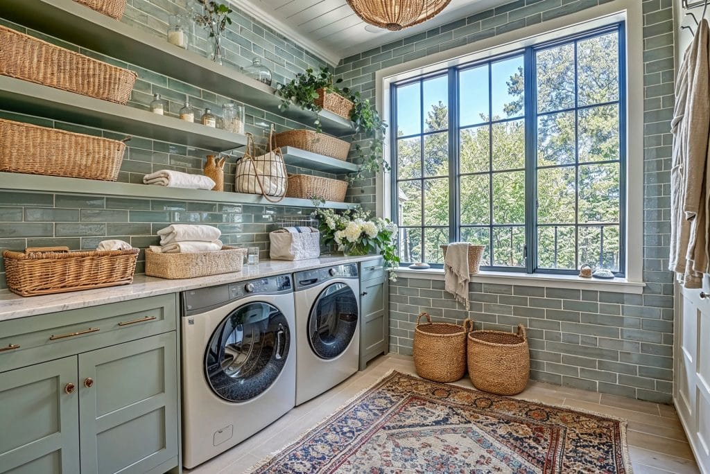 Well-planned laundry room layout by Decorilla—How to organize your home