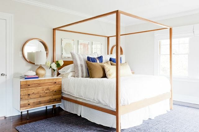 California home design wood bed