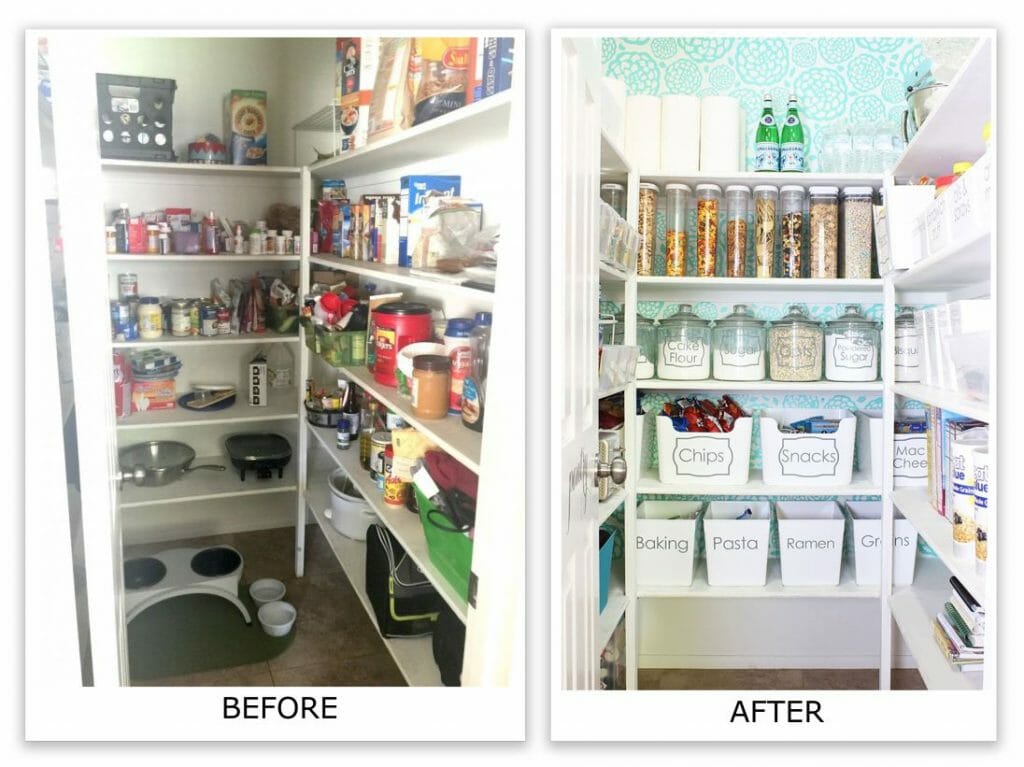 pantry organization before and after