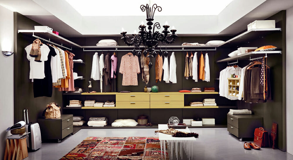 walk-in closet design focal point