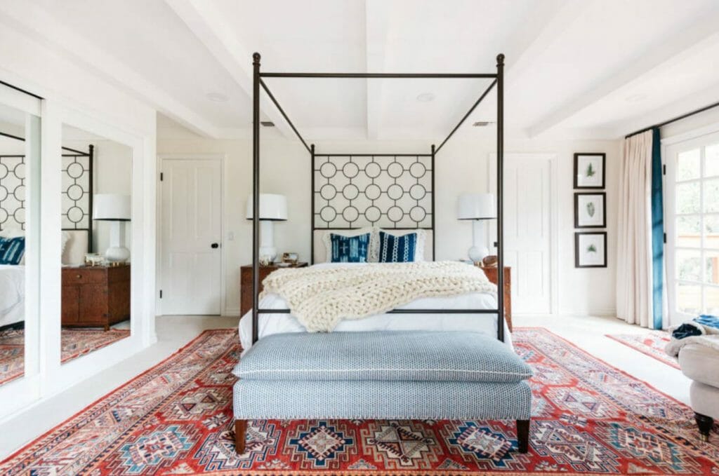 bedroom color schemes vintage rug