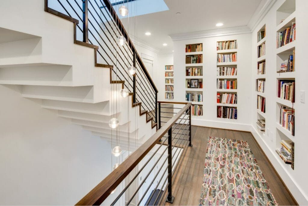 hallway decorating ideas bookcase