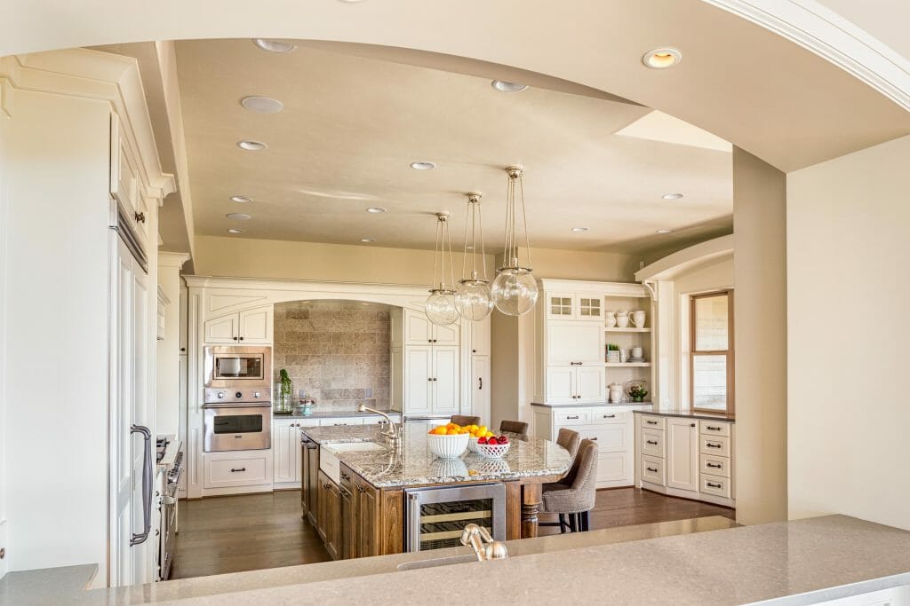 open shelving kitchen country