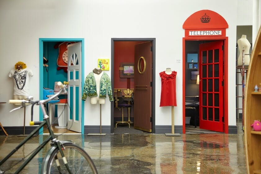 small office interior design colorful