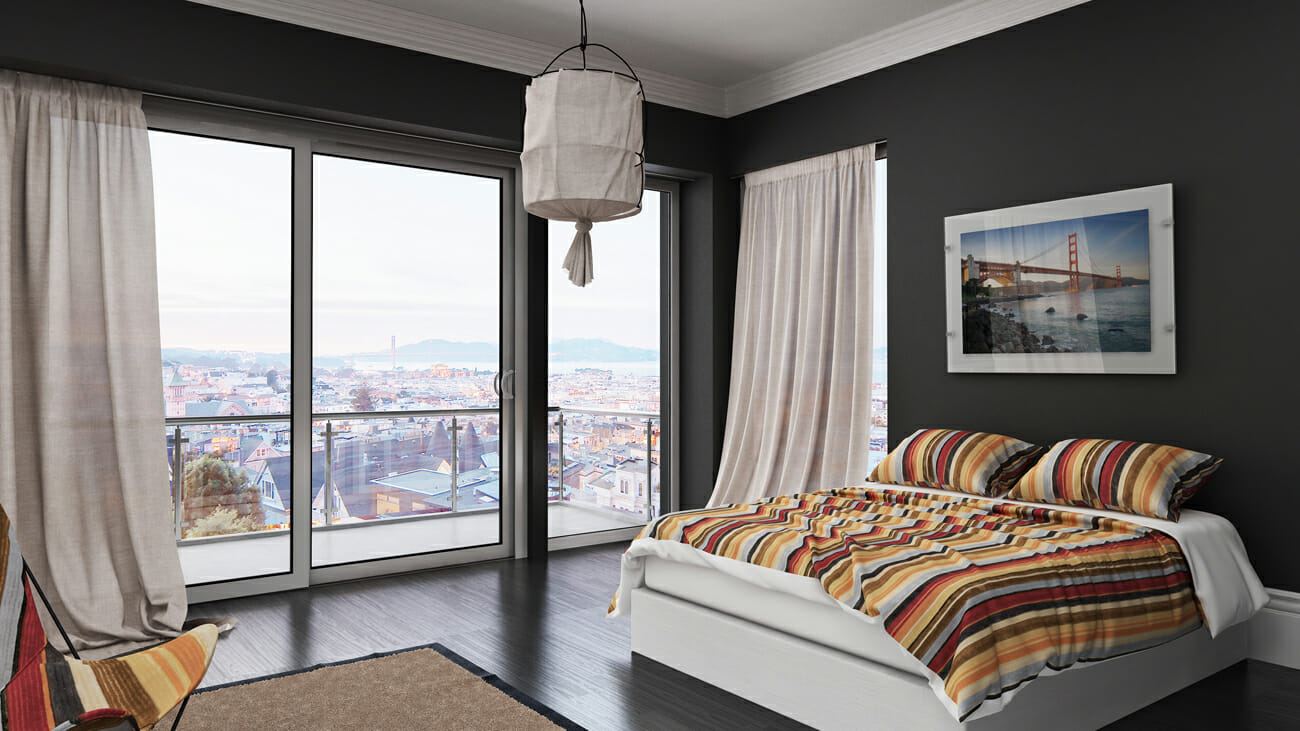 minimal eclectic interior design bedroom