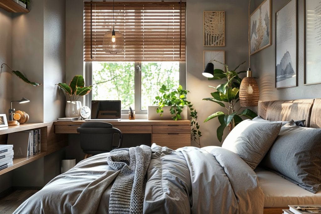 Bedroom essentials in a Scandi-inspired layout by Decorilla