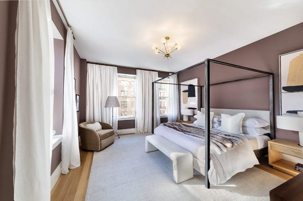 Bedroom essentials in a layout by Decorilla designer, Leanna S.