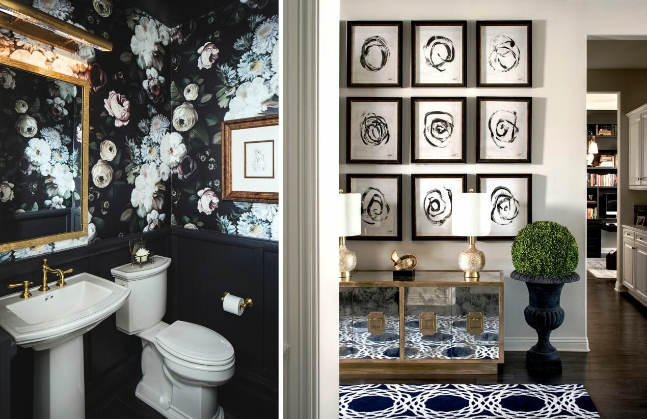 online interior designer spotlight corine m powder room and entry