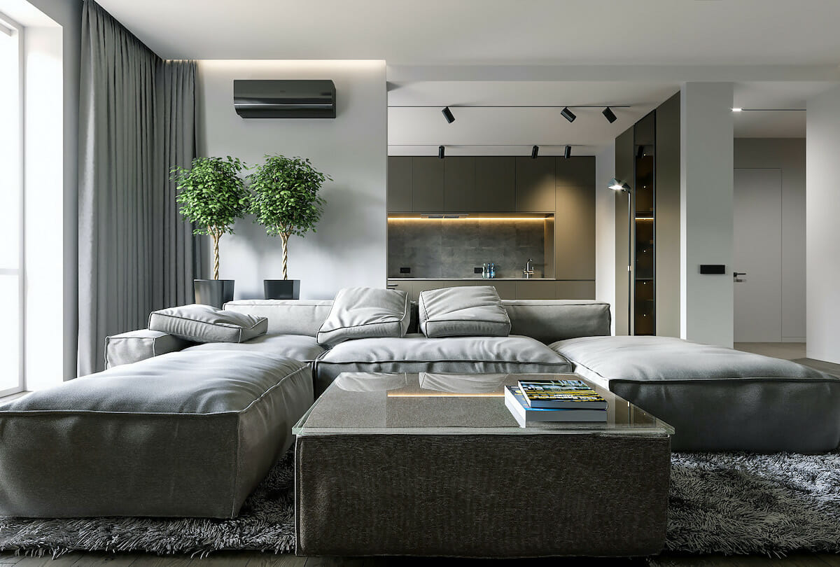 Contemporary style living room by Decorilla designer Valerii K