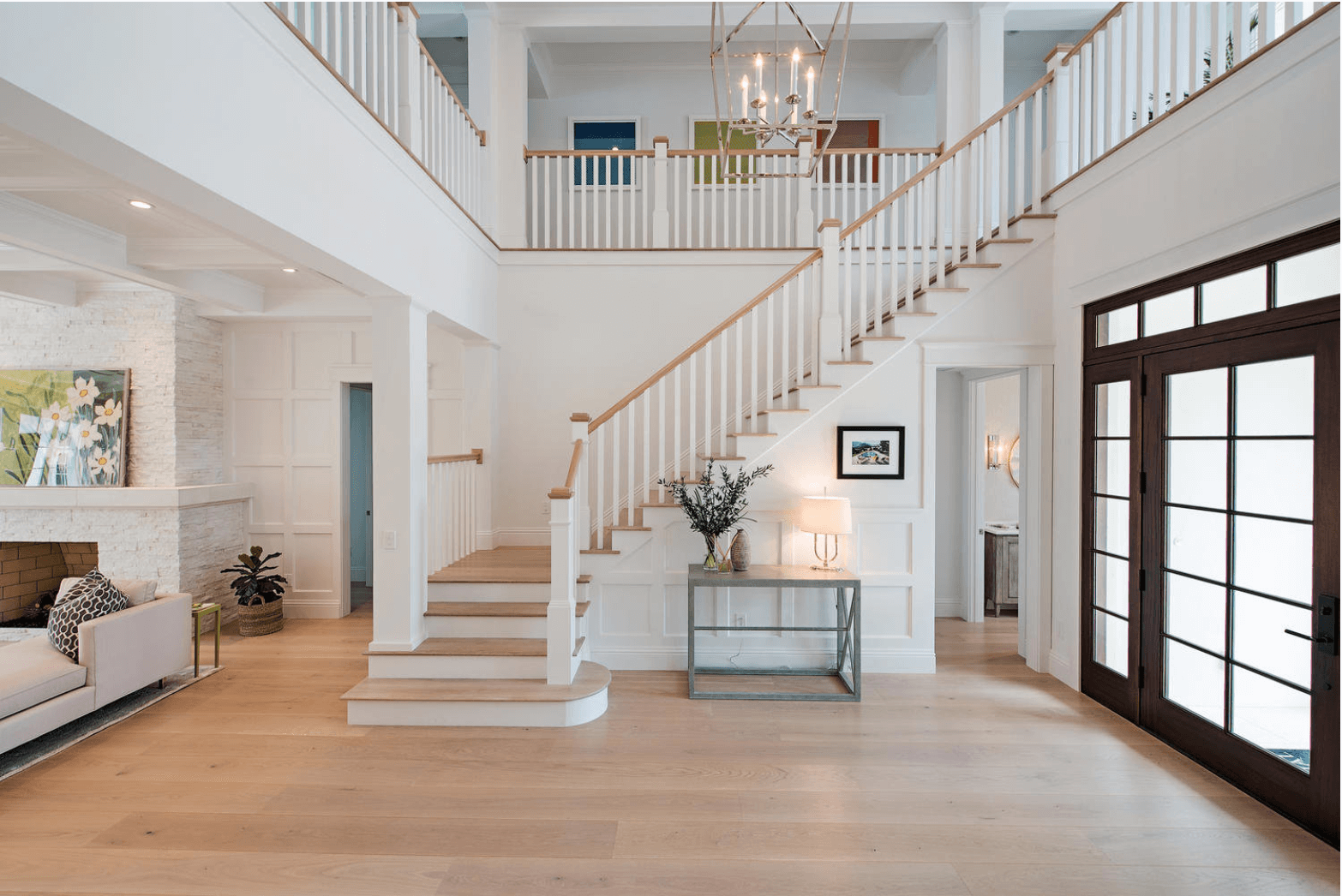 transitional interior design foyer