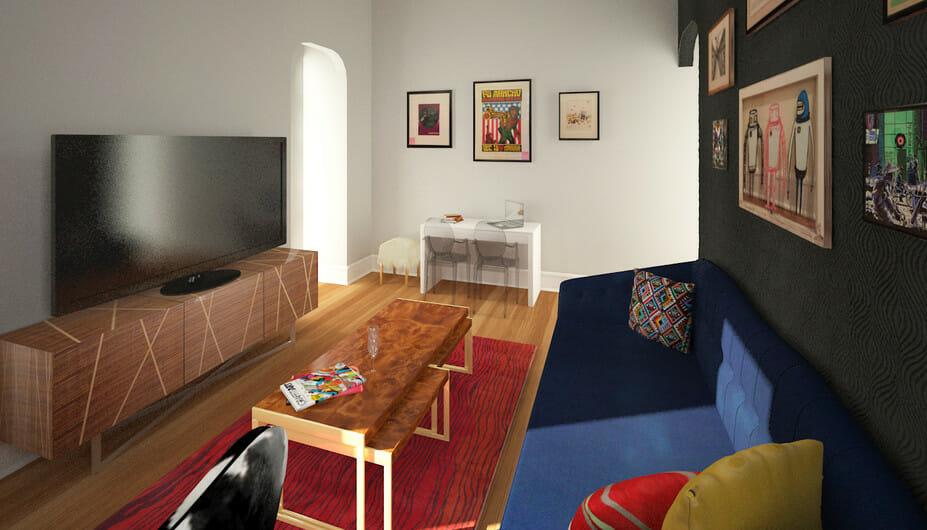 5_Eclectic-Living-Room-Studio-Apartment-Online-Design- dining area