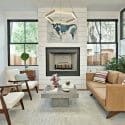 modern farmhouse interior design black frame windows