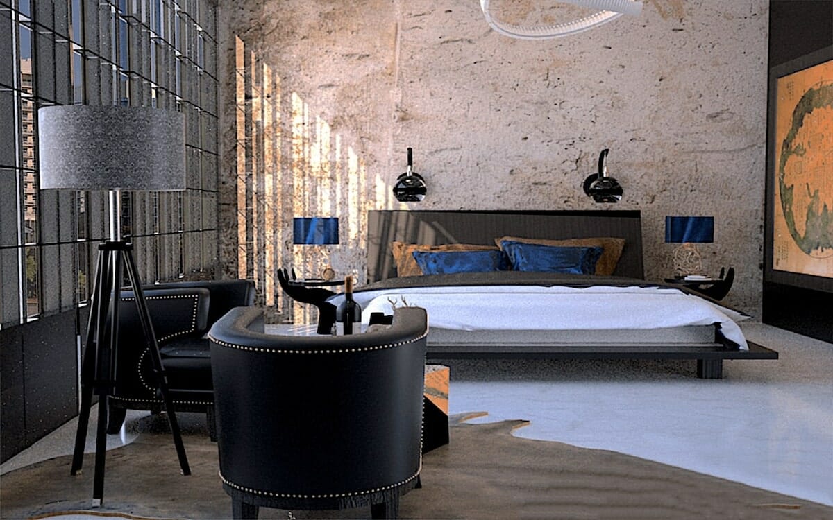 Contemporary bedroom by Decorilla Orlando interior decorator, Yumilka S.