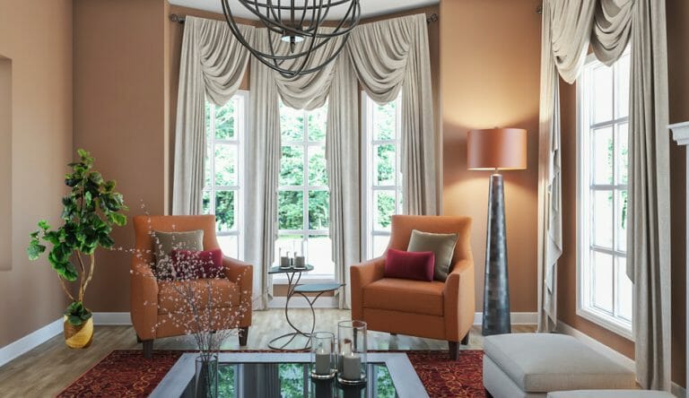 Before & After: Mediterranean Traditional Online Living Room Design