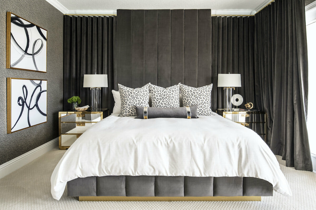 moody bedroom by houzz interior designer orlando christina kairis