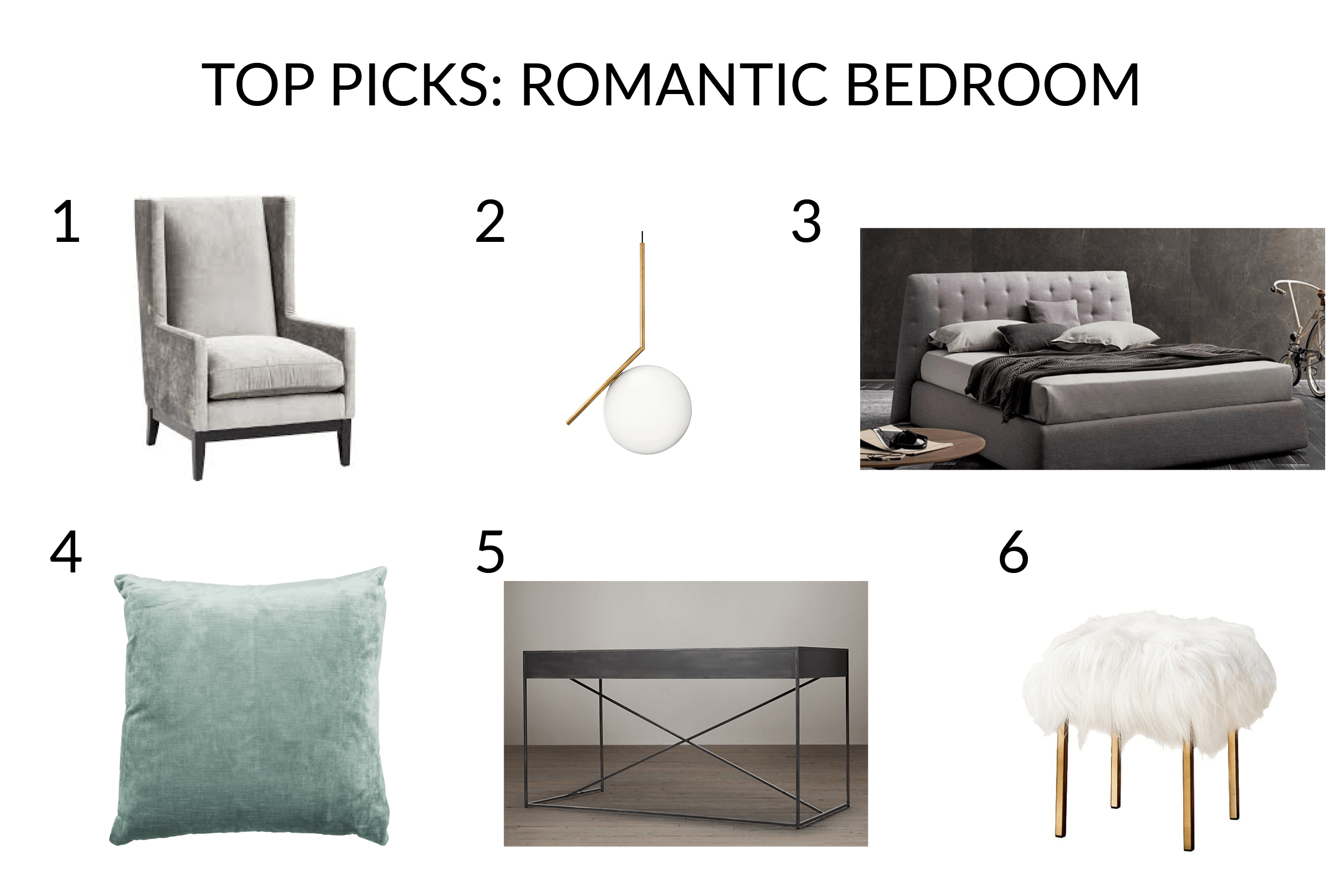 romantic bedroom online design by Decorilla designer Miaden C. - get the look