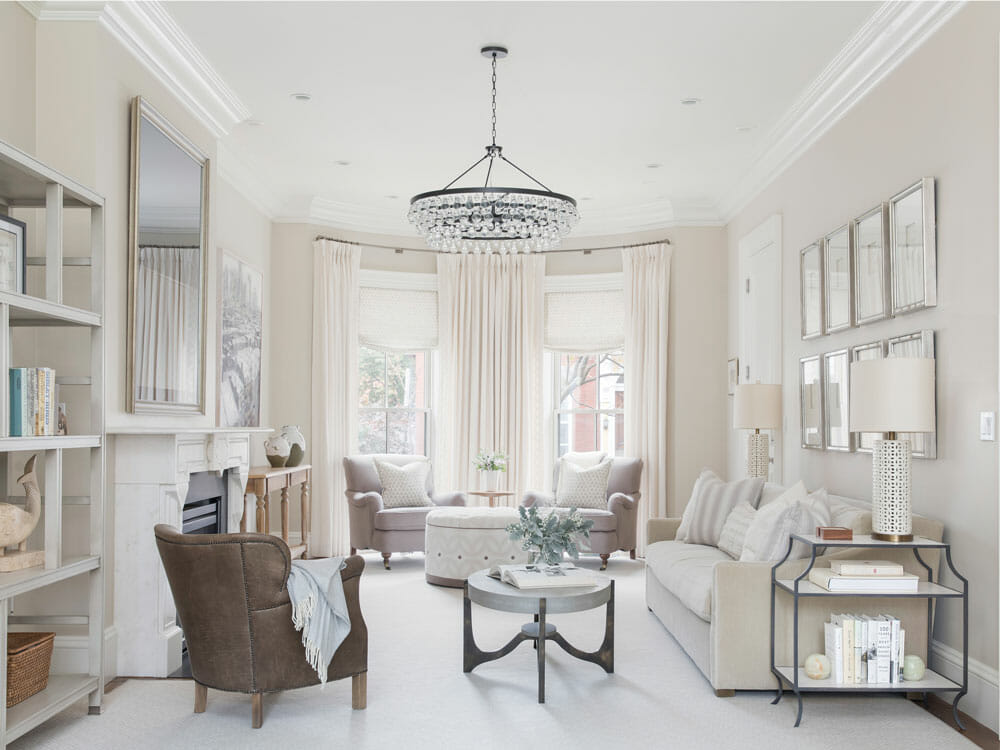 twelve chairs interior design - living room design - boston ma