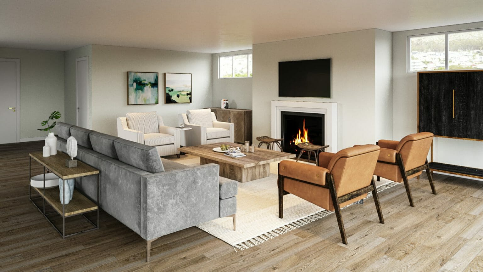 Cozy Contemporary Living Room By Decorilla And Boston Interior Decorator Ashley H.  1536x864 