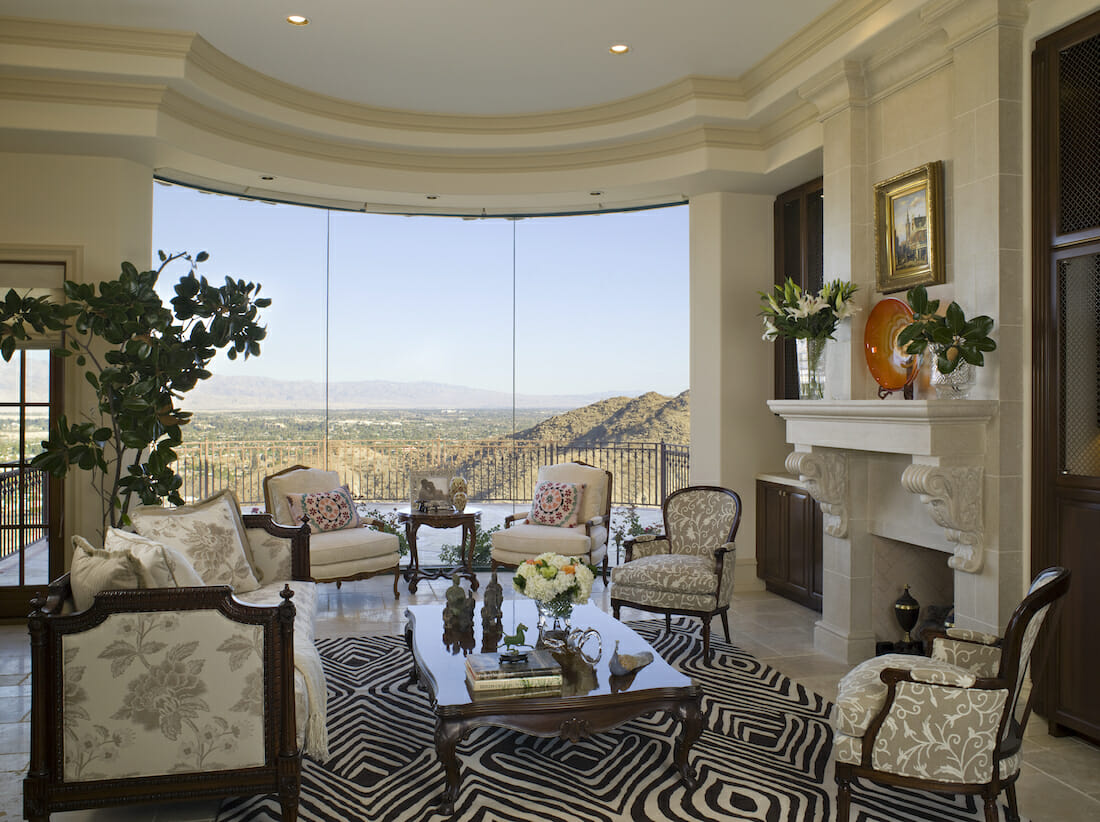 Traditional style living room by Decorilla designer Lori D
