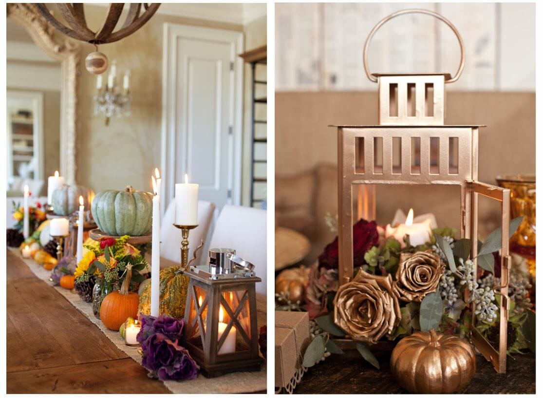fall table decorating ideas lanterns