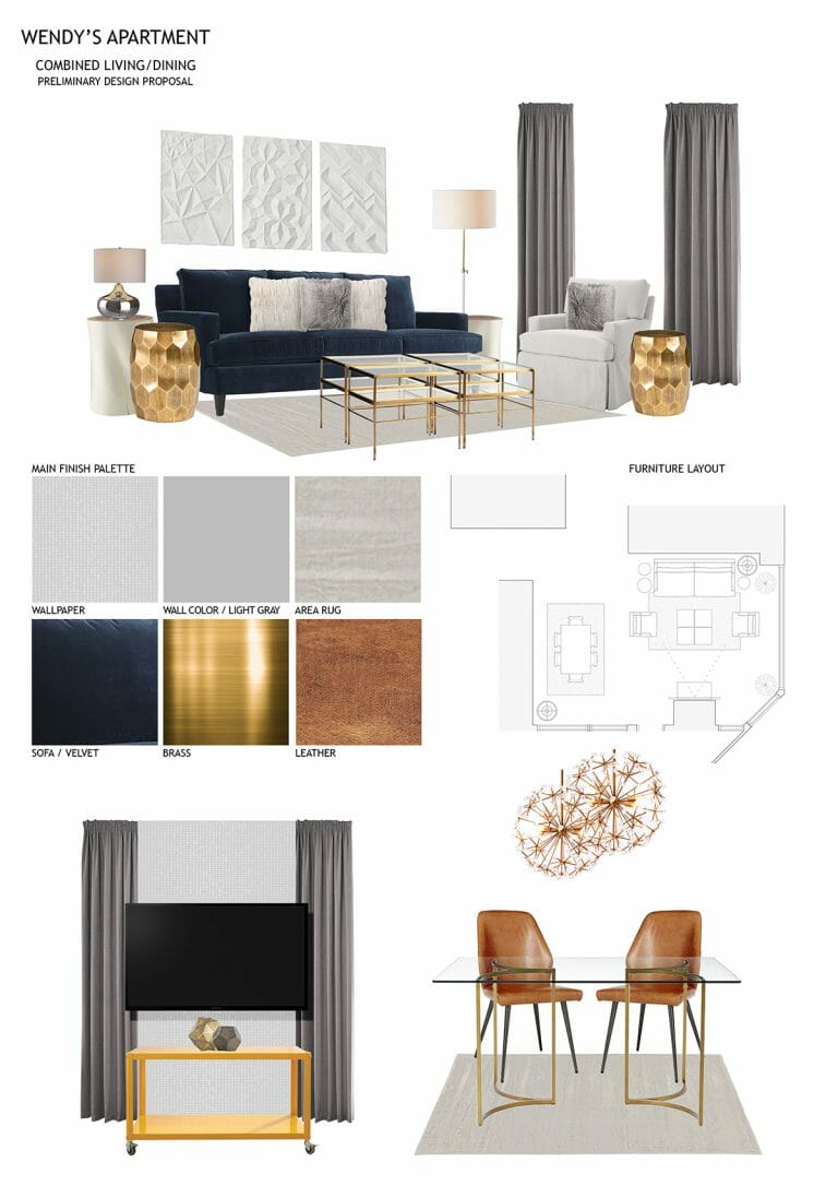 Before & After: Sleek and Modern Apartment Design - Decorilla Online ...