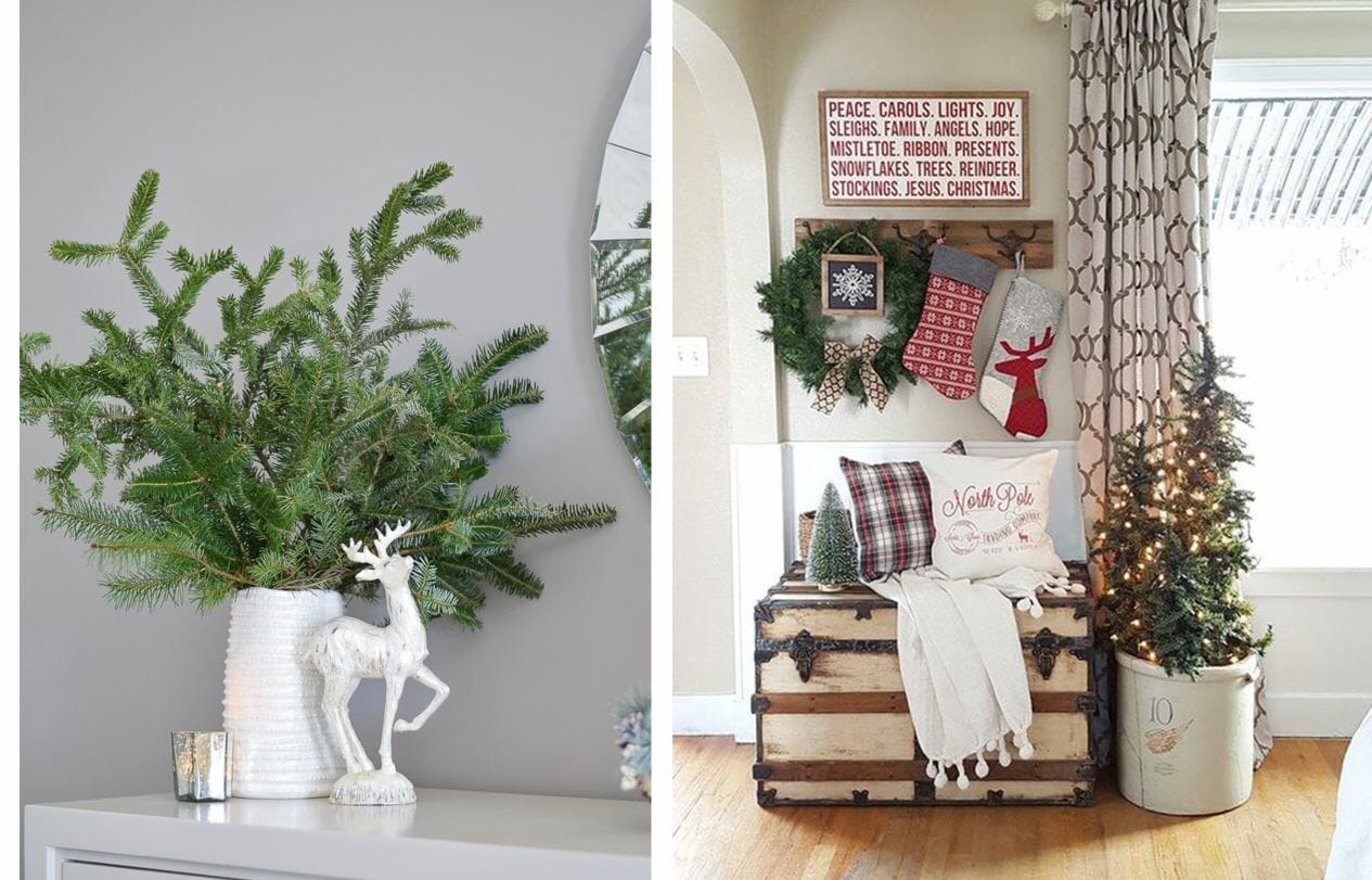 holiday decor trends tree in vase