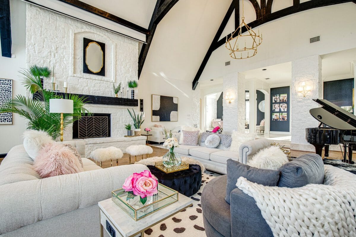 modern glam farmhouse interior design dallas