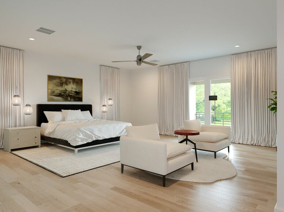 Modern feng shui master bedroom interior design - Wanda P
