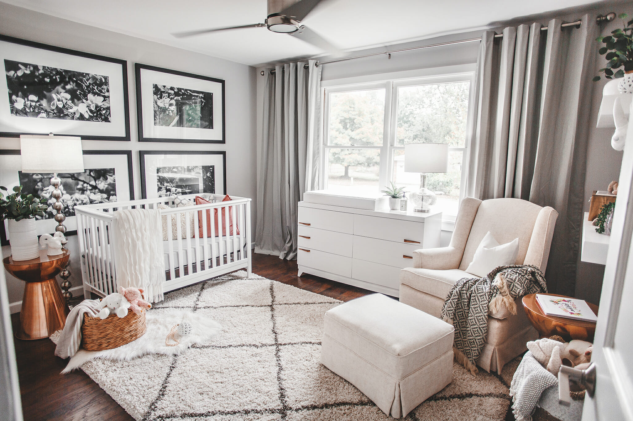 Before & After: Feminine & Lux Baby Nursery Design