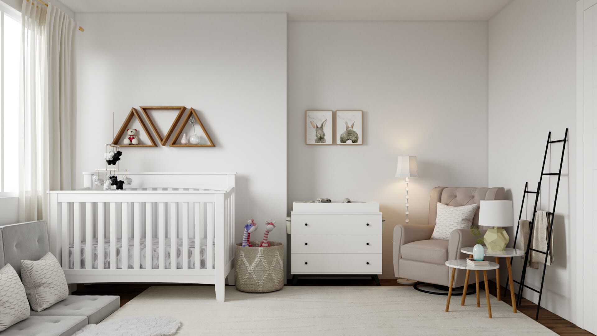 White nursery interior design