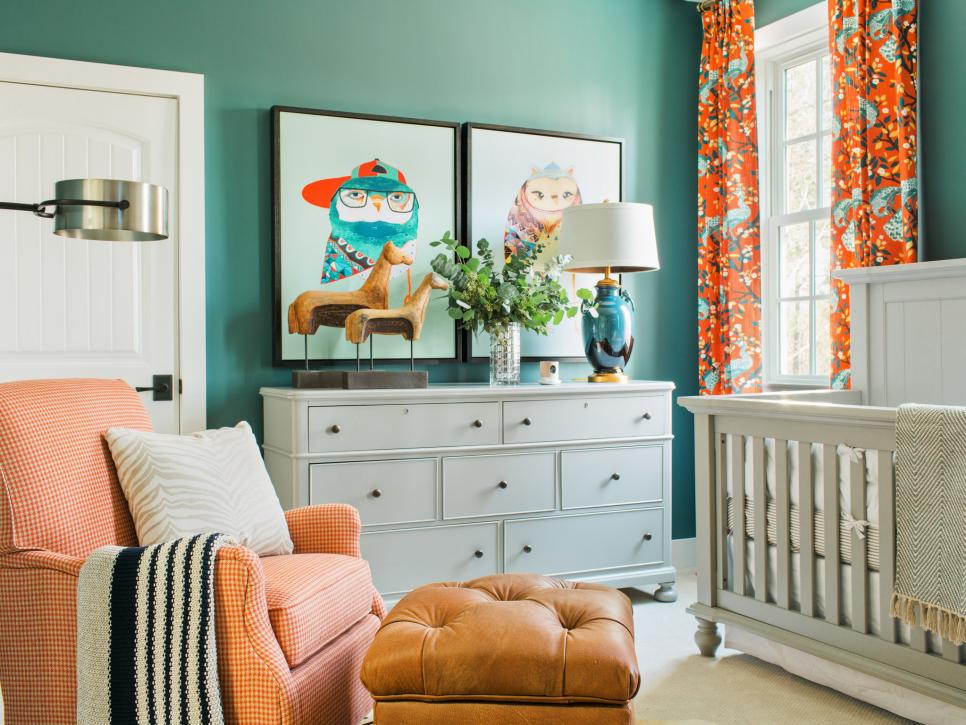 bold nursery interior design by hgtv