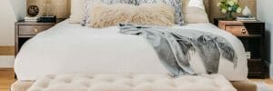 transitional bedroom design feature