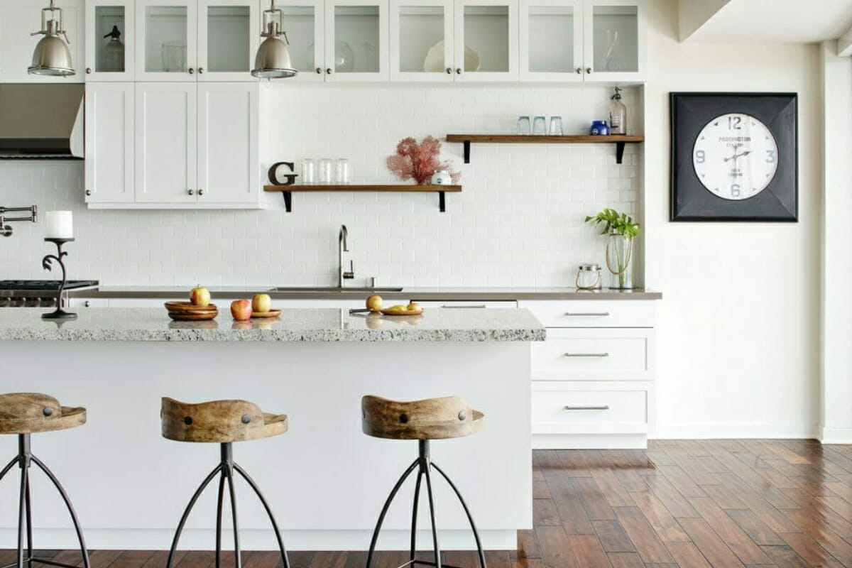 Open Shelving in Kitchen Interior Design White Cabinets