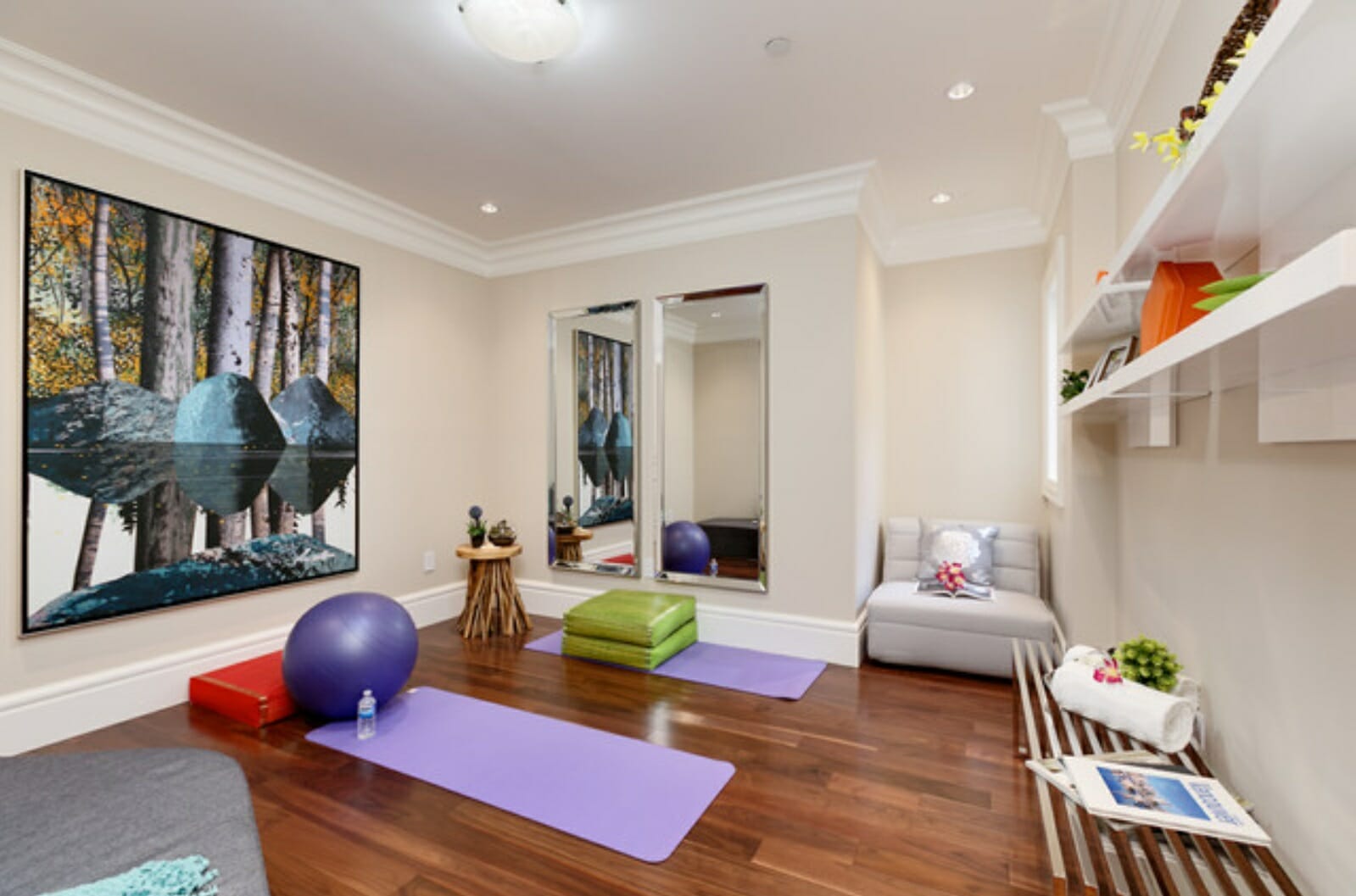 Before After Colorful and Calming Yoga  Room  Design 