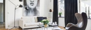 high end glass furniture feature