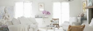 shabby chic furniture with orchids
