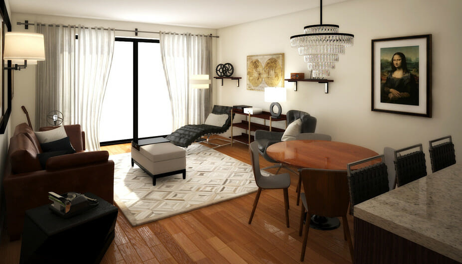 stylish bachelor pad living room design 1