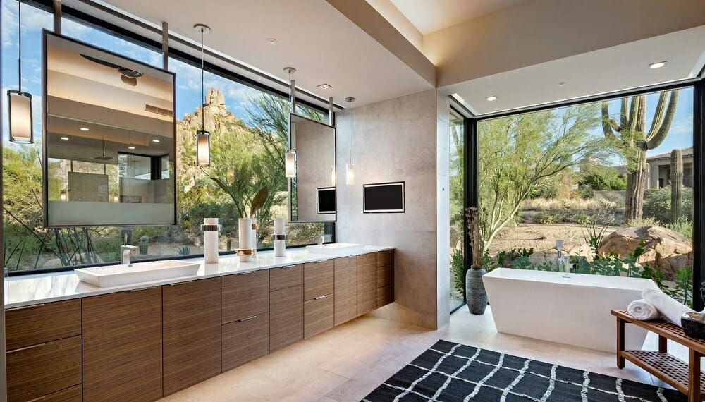 Contemporary bathroom by janet brooks interior design scottsdale