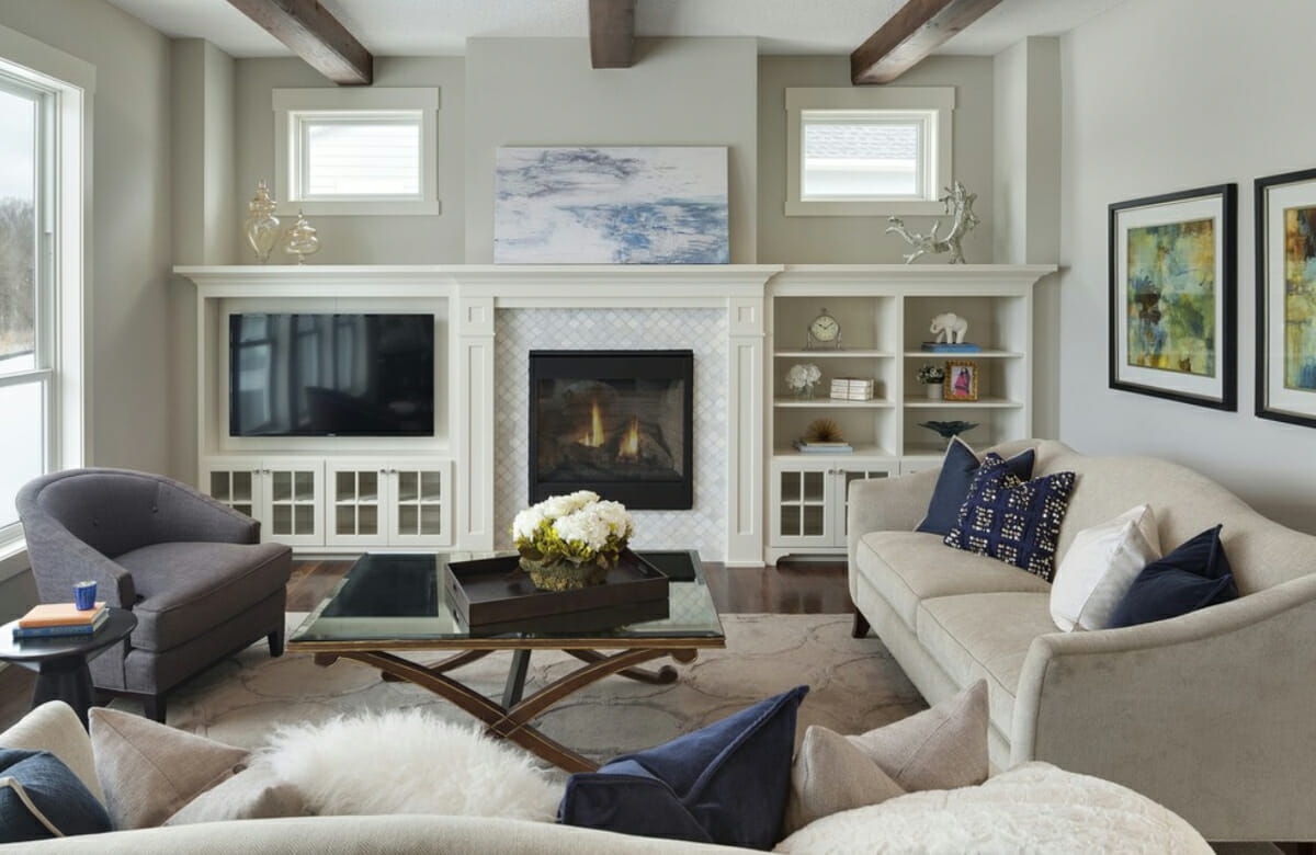 living room design feature