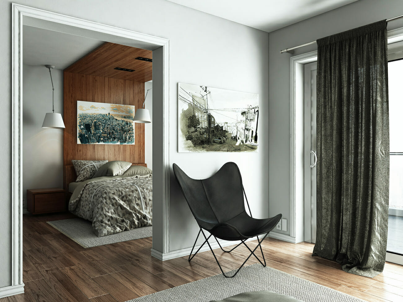 scandinavian bedroom interior design style