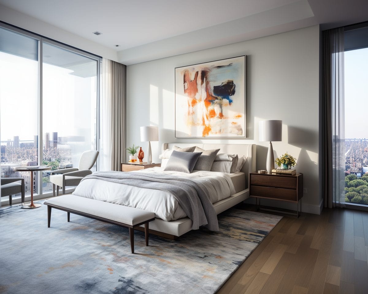 Before & After: Eclectic Bedroom Interior Design with a Neutral Chic Twist