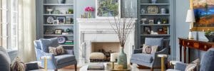 antique furniture in sophisticated living room