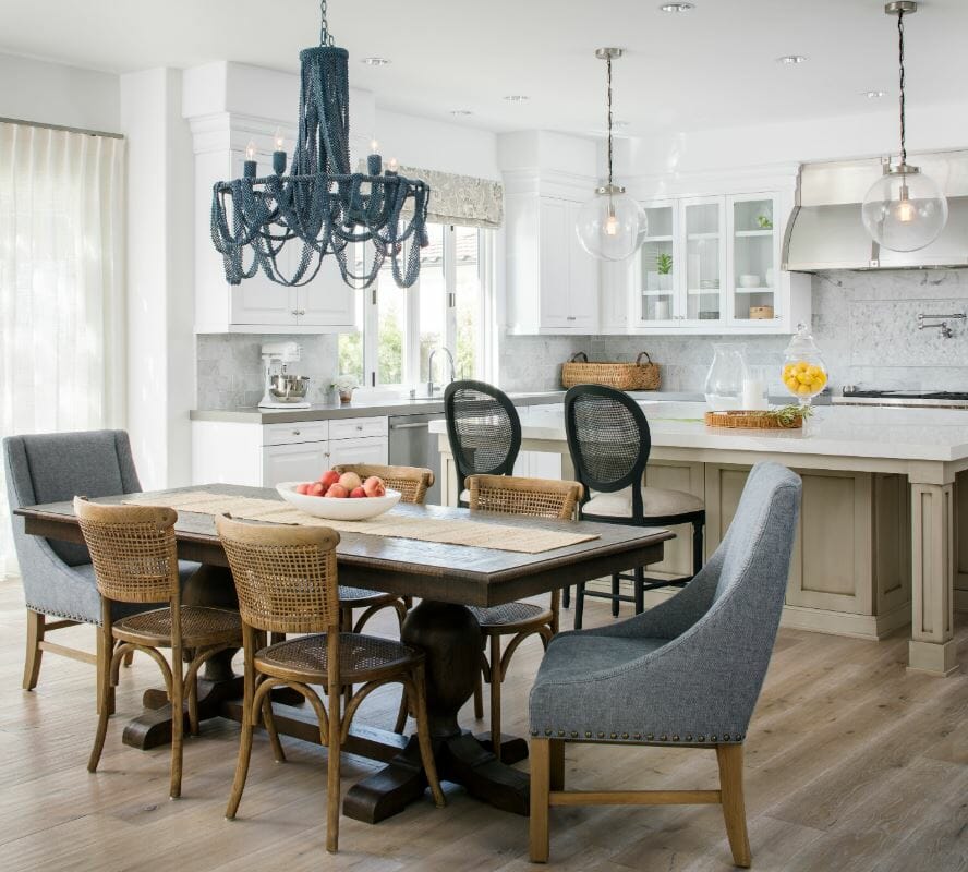 transitional living room with antique furniture