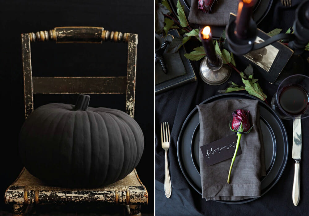 black theme for halloween home decor 2019