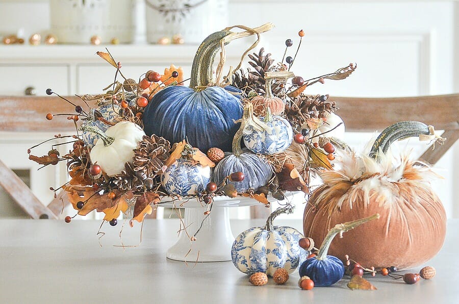 thanksgiving decorations 2019 - velvet pumpkins
