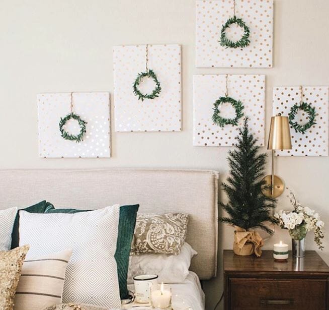 christmas decor trends wrapped art